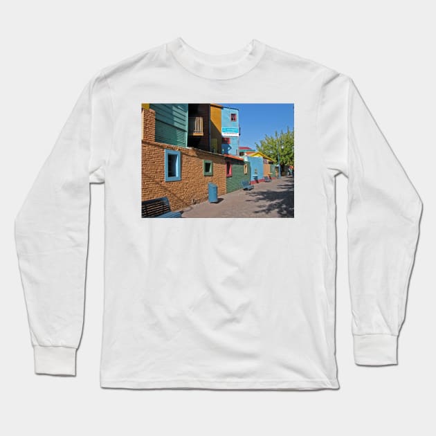 La Boca Alleyway Long Sleeve T-Shirt by Memories4you